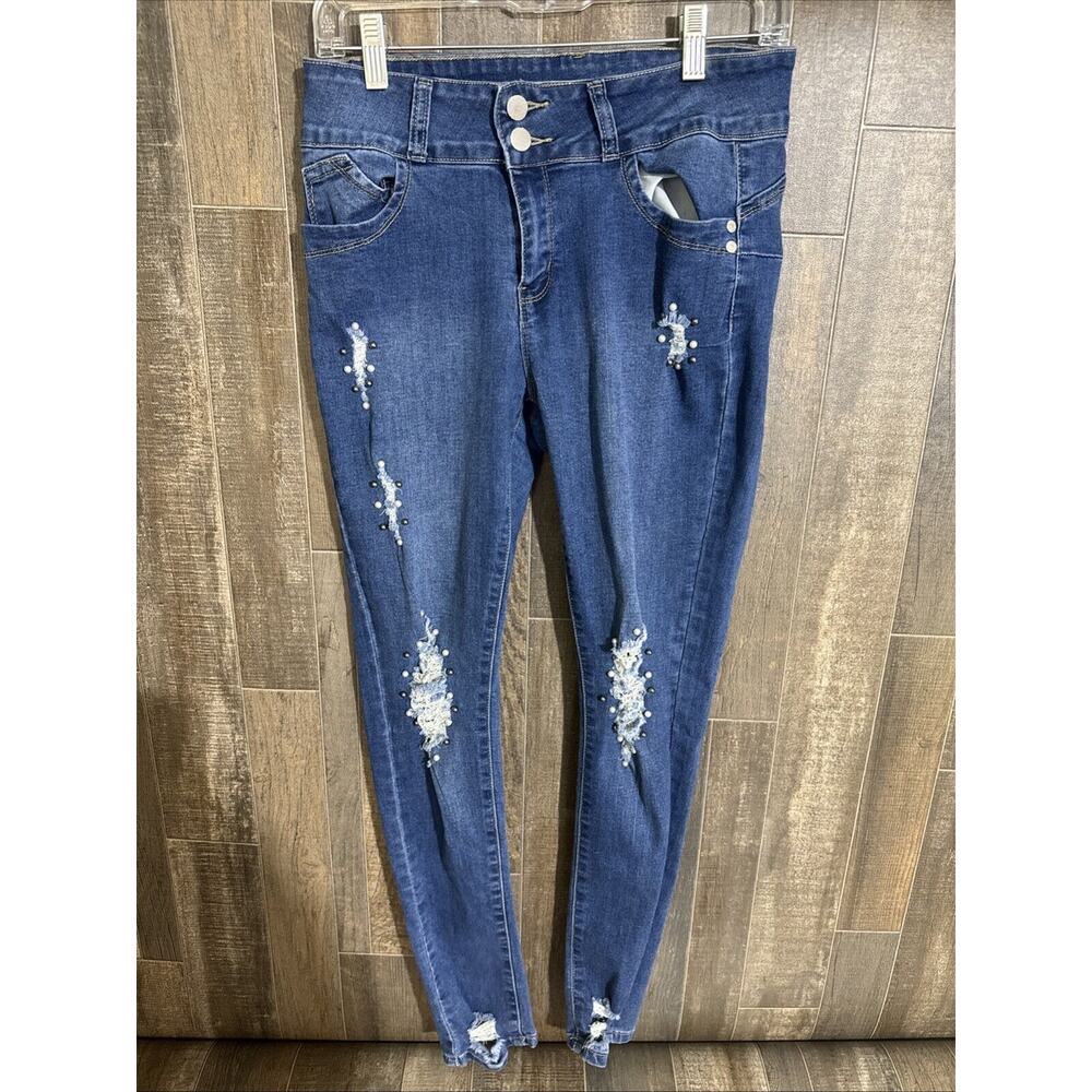 Long Collection Distressed Skinny Jeans Size 11/12‎